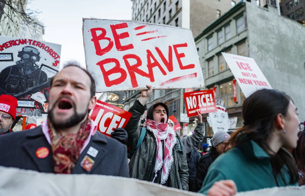 Protest przeciwko agentom ICE w Minneapolis, fot. PAP/EPA/OLGA FEDOROVA