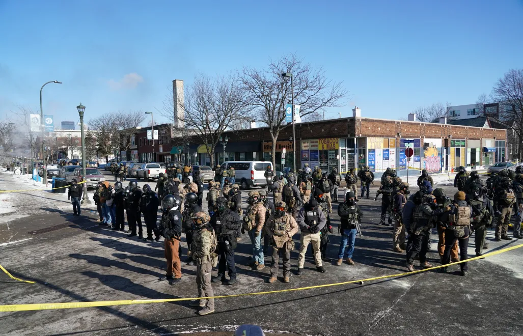 Miejsce zdarzenia, Minneapolis w stanie Minnesota. Fot. PAP/EPA/CRAIG LASSIG