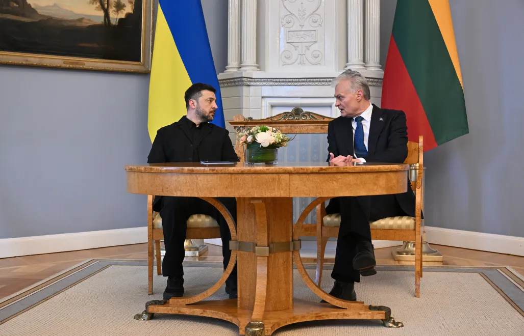 Володимир Зеленський і Ґітанас Науседа. Fot. PAP/Valdemar Doveiko