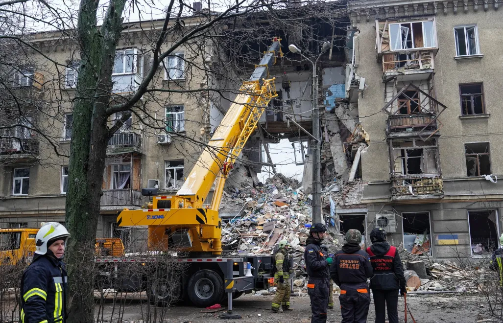 Знищення внаслідок нічної атаки російських дронів на Одесу. Fot. PAP/Alena Solomonova 