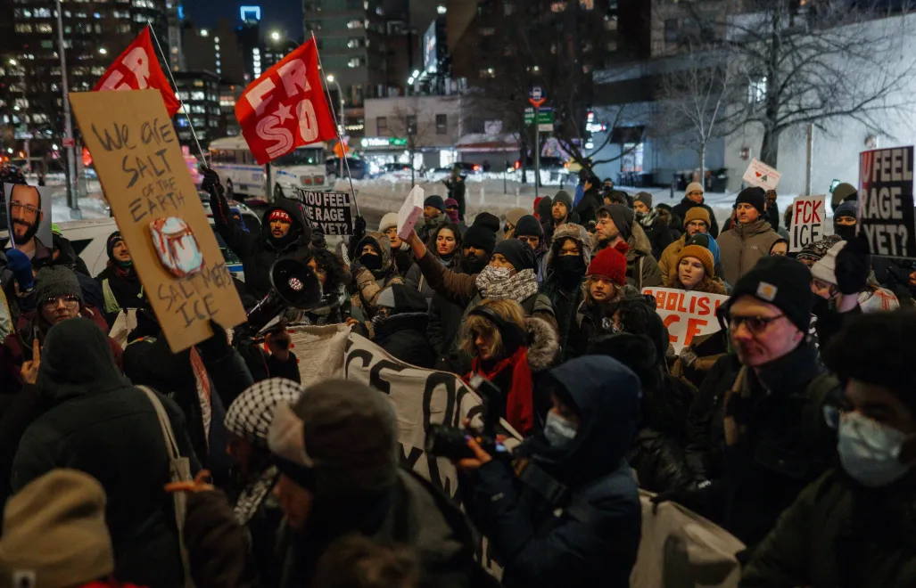 Protesy na ulicach Nowego Jorku w USA. Fot. PAP/ EPA/Olga Fedorova
