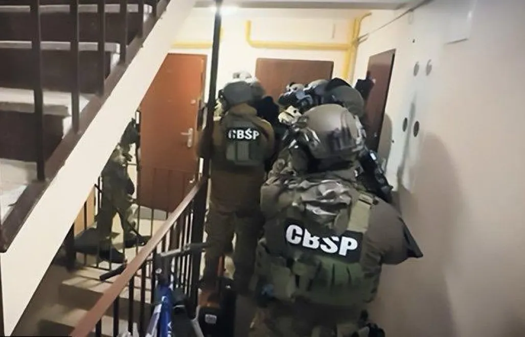 Funkcjonariusze CBŚP w akcji zatrzymania Fot. CBŚP