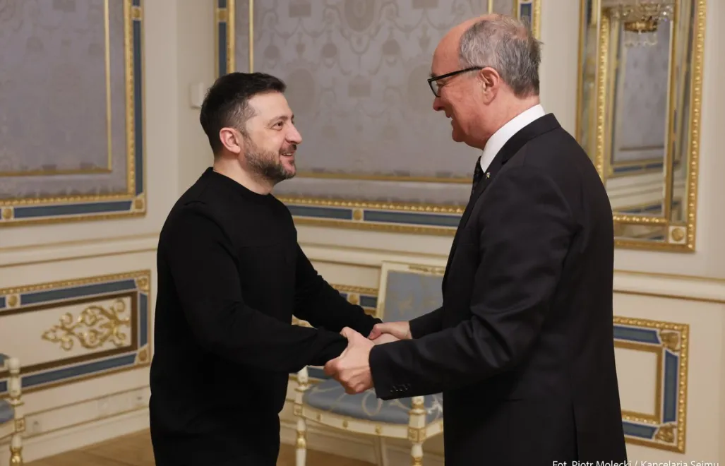 Marszałek Sejmu Włodzimierz Czarzasty i prezydent Ukrainy Wołodymyr Zełenski. Fot. X/Piotr Molęcki/Kancelaria Sejmu