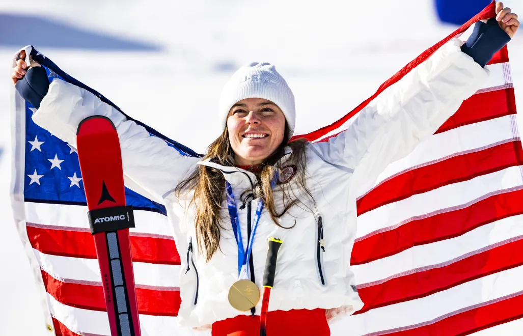 Breezy Johnson. Fot. EPA/JEAN-CHRISTOPHE BOTT