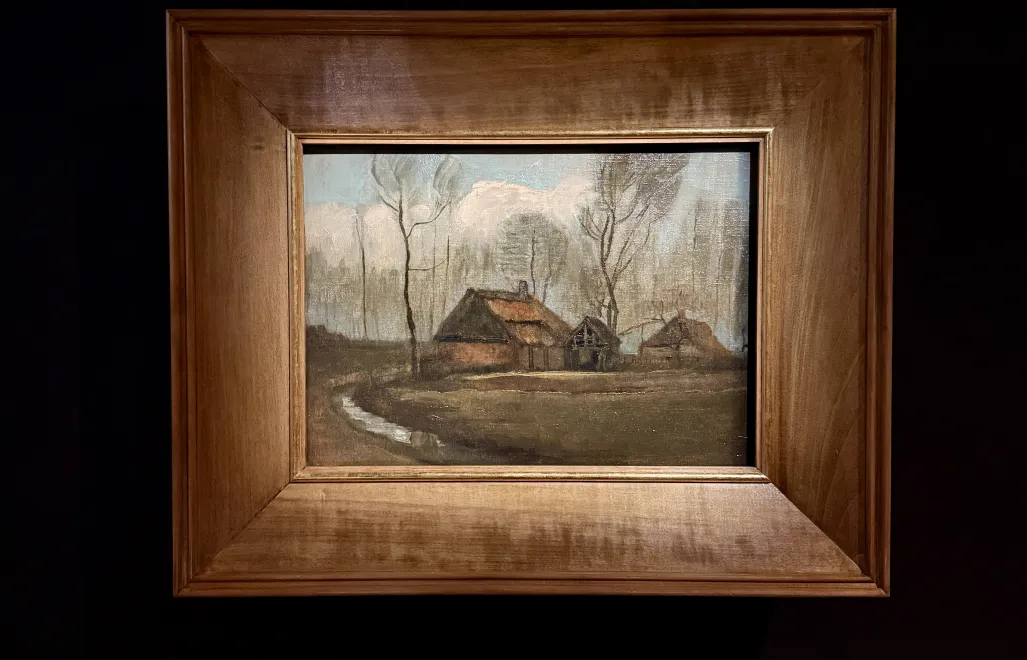 Obraz „Wiejskie chaty pośród drzew” Vincenta van Gogha. Fot. Muzeum Narodowego w Krakowie