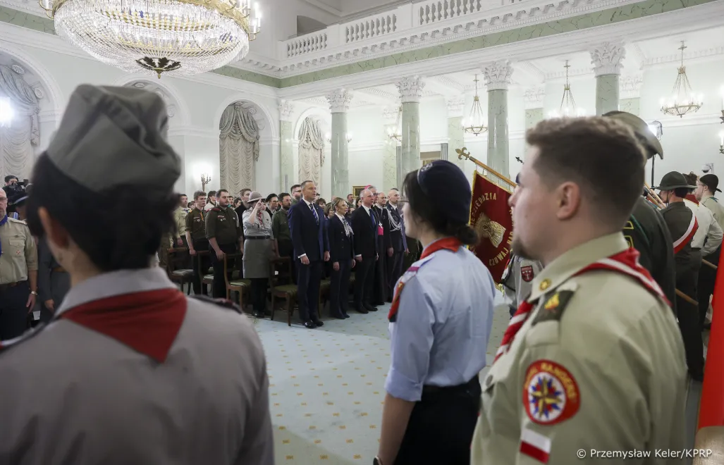 Prezydent Nawrocki: Harcerstwo wrośnięte jest wprost w polski nurt niepodległościowy i nurt suwerennej Polski. Fot. Przemysław Keler/KPRP