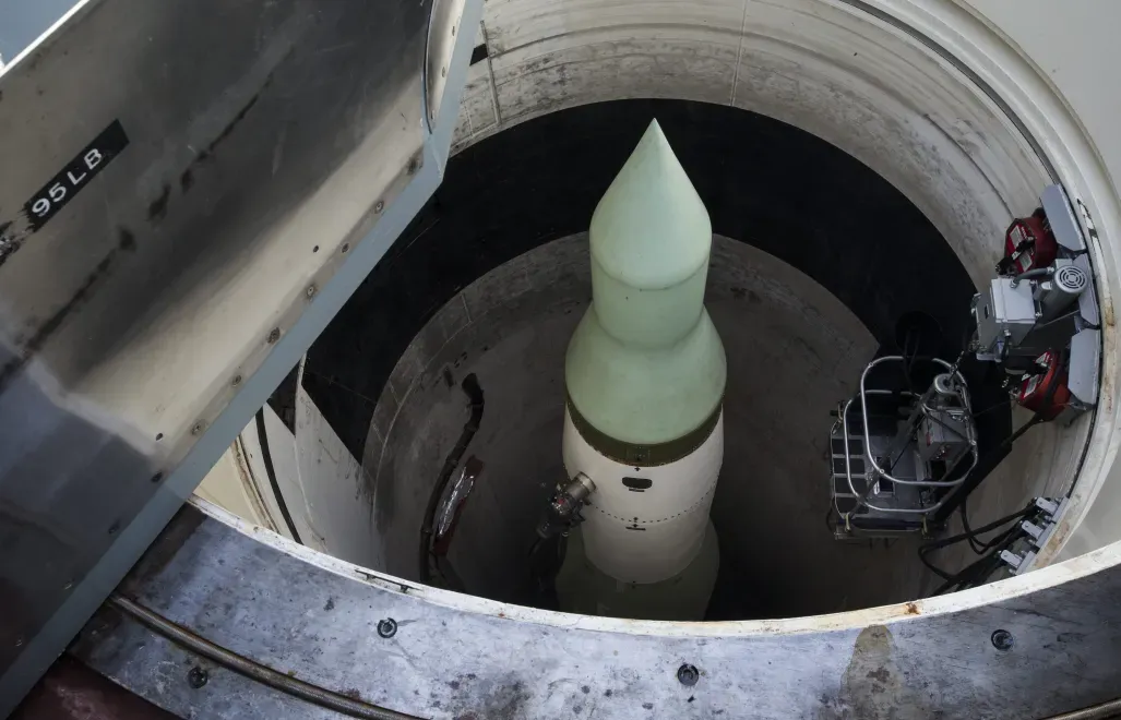 Pocisk balistyczny o zasięgu międzykontynentalnym Minuteman, zdjęcie ilustracyjne, Fot EPA/JIM LO SCALZO