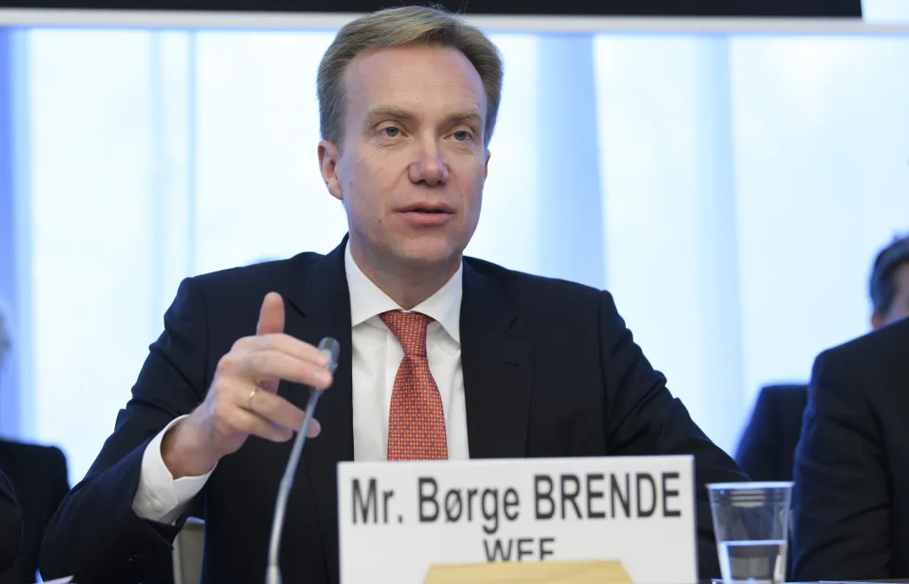 Boerge Brende. Fot. PAP/EPA/MARTIAL TREZZINI