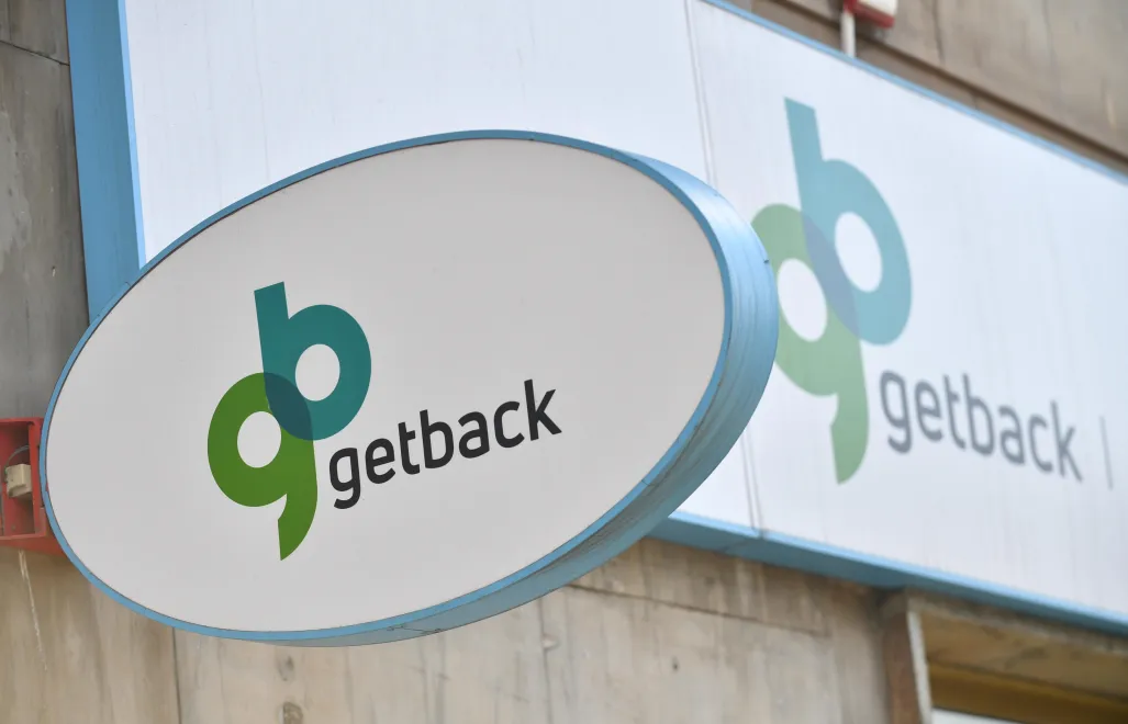 Logotyp spółki GetBack SA Fot. PAP/Bartłomiej Zborowski