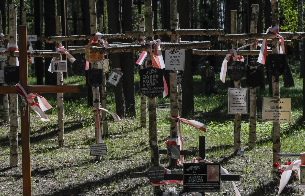 Цвинтар та меморіальний комплекс в Мєдному в Тверській області. Fot. PAP/EPA/	SERGEI ILNITSKY