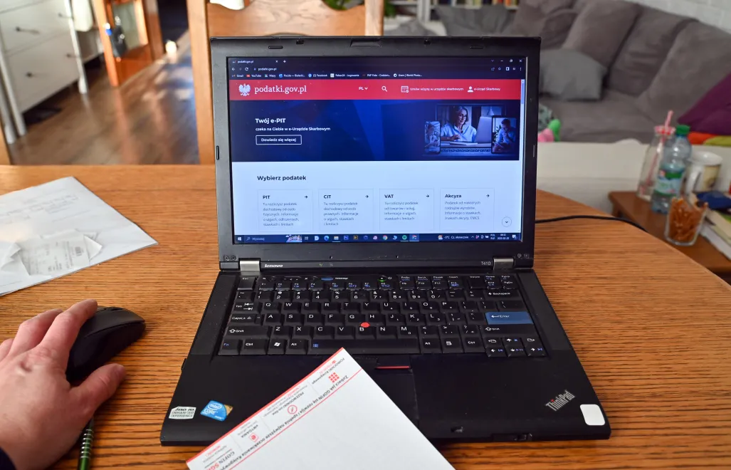Portal podatki.gov.pl Fot. PAP/Marcin Bielecki