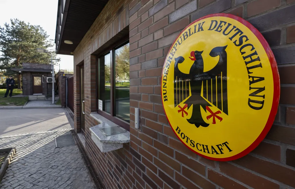 Вид на посольство Германии в Москве. 	Fot. PAP/EPA/SERGEI ILNITSKY