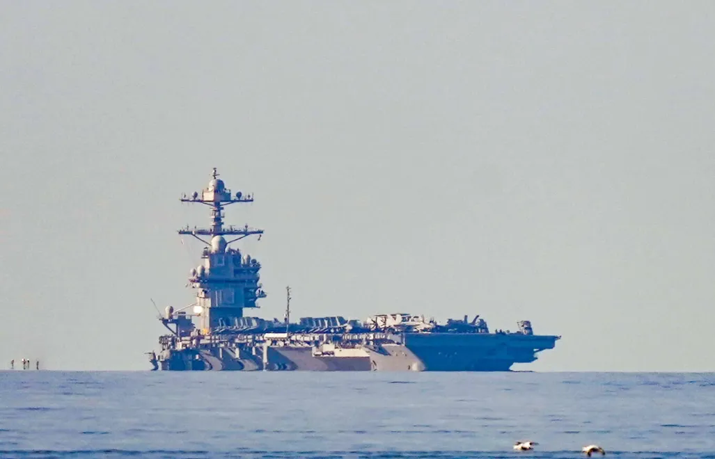 Amerykański lotniskowiec USS Gerald R. Ford. Fot. PAP/EPA/Terje Pedersen