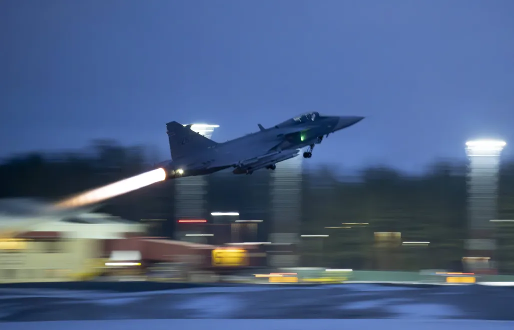 Szwedzkie Gripeny, fot. PAP/EPA/TT NEWS AGENCY/Anders Wiklund