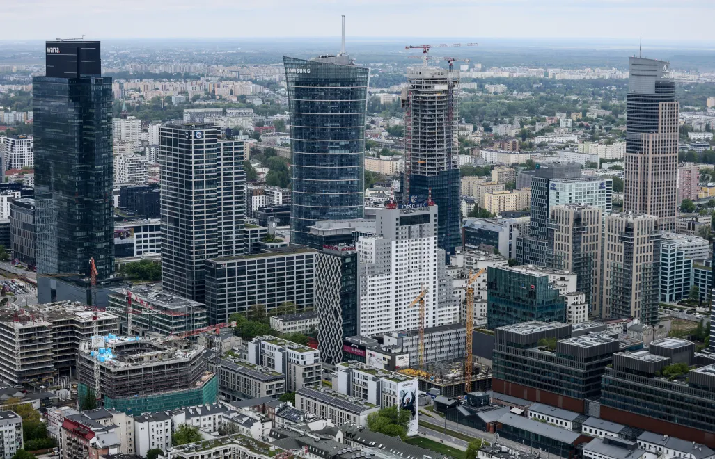 Panorama centrum Warszawy Fot. PAP/Leszek Szymański