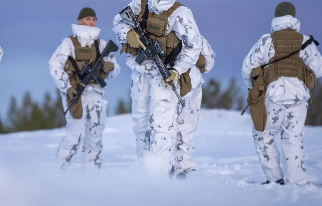 Ćwiczenia żołnierzy na śniegu Fot. PAP/EPA/HEIKO JUNGE