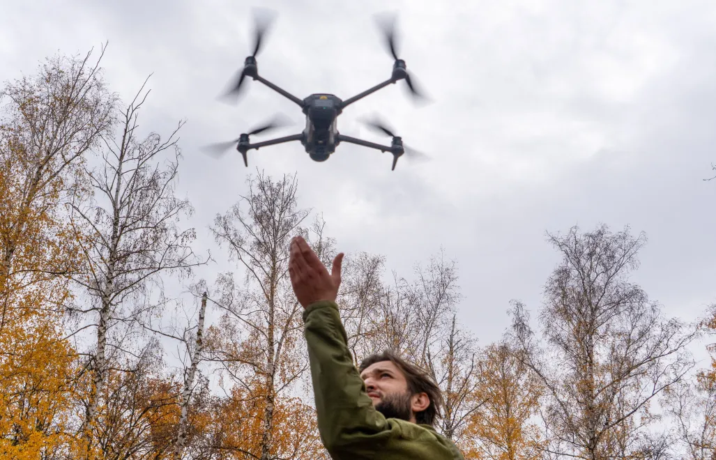 Украина. Испытание дронов. Fot. PAP/Mykola Kalyeniak