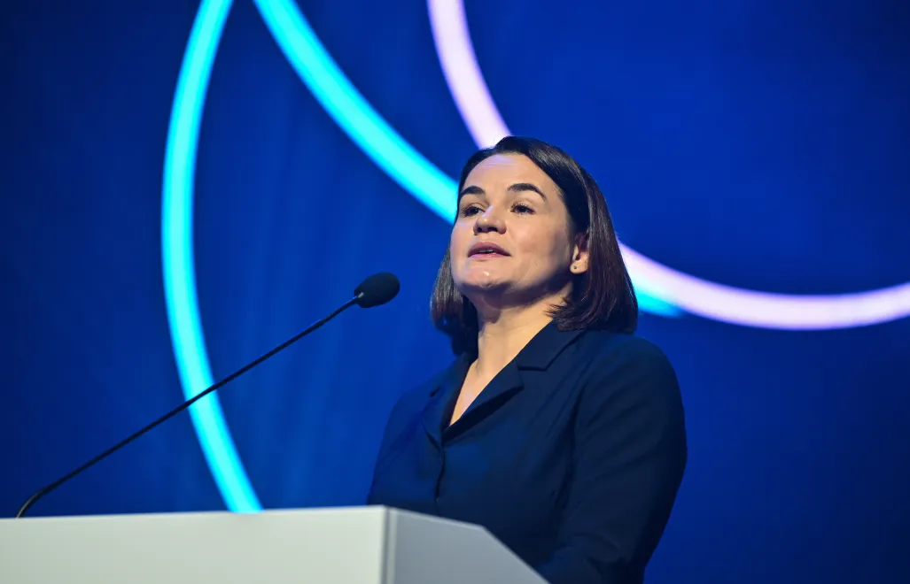 Liderka białoruskiej opozycji Swiatłana Cichanouska, fot. PAP/Art Service