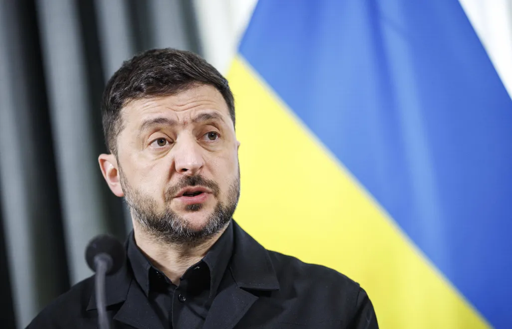 Prezydent Ukrainy Wołodymyr Zełenski. Fot. PAP/EPA/REMKO DE WAAL