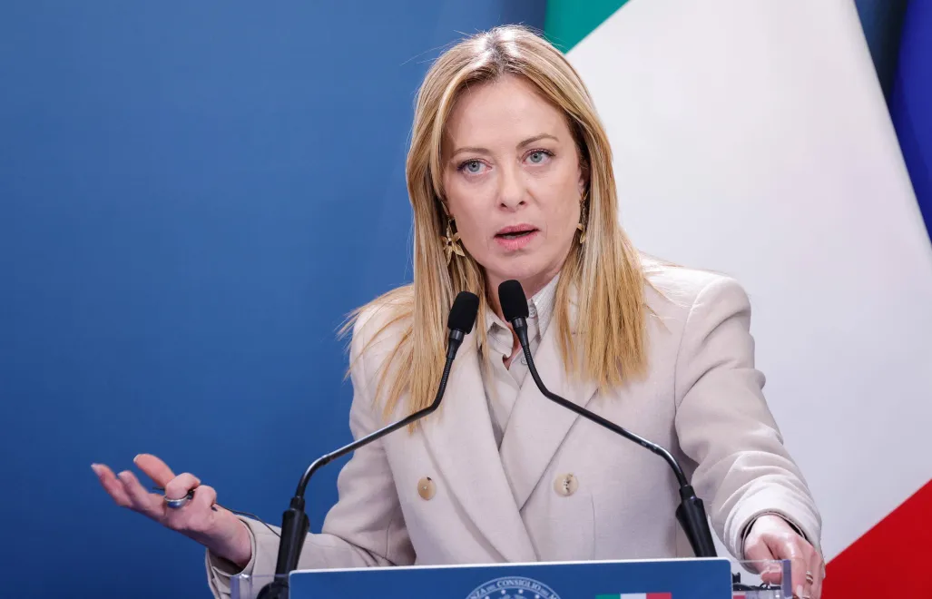 Giorgia Meloni. Fot. PAP/EPA/GIUSEPPE LAMI