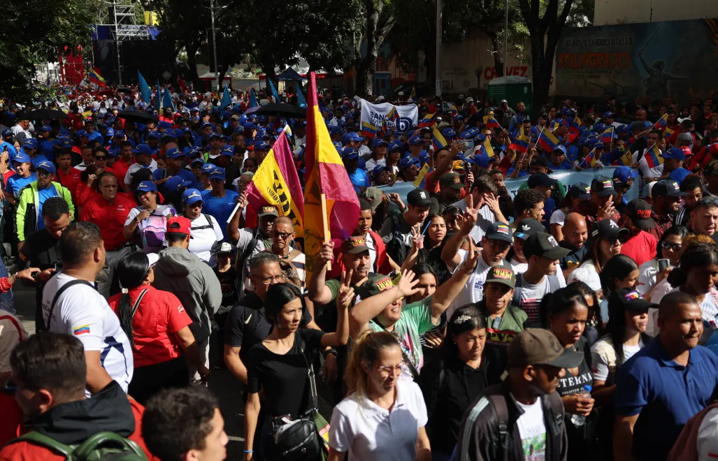 Demonstracje w Caracas. Fot. PAP/EPA/Miguel Gutierrez 