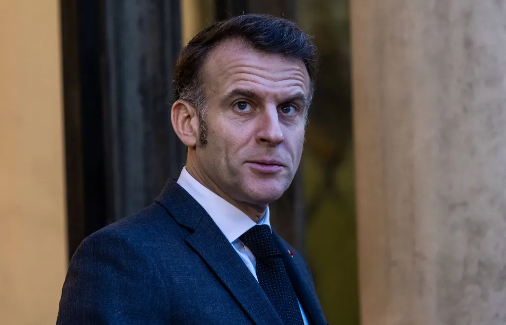 Prezydent Francji Emmanuel Macron. Fot. PAP/EPA/CHRISTOPHE PETIT TESSON