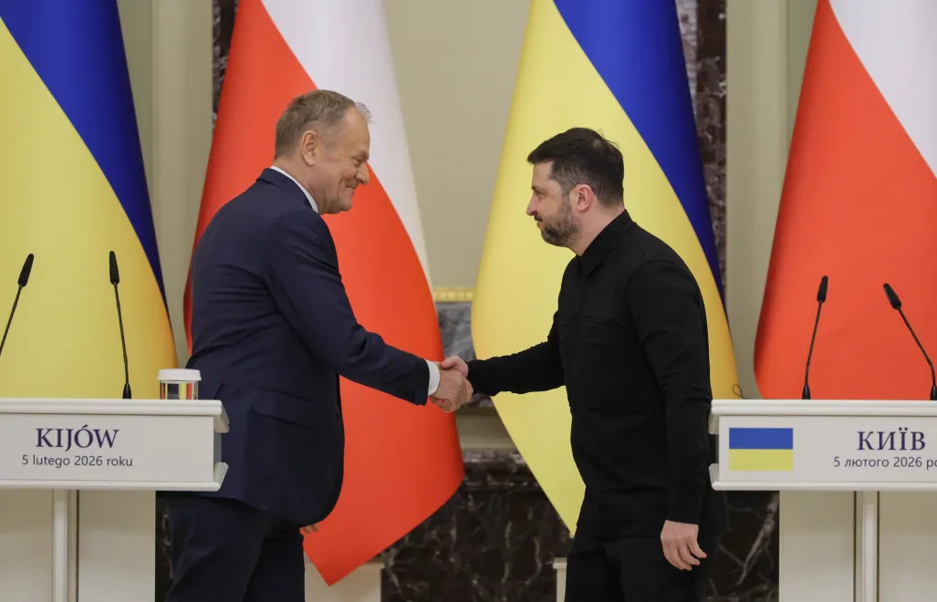 Дональд Туск і Володимир Зеленський. Fot. PAP/Paweł Supernak