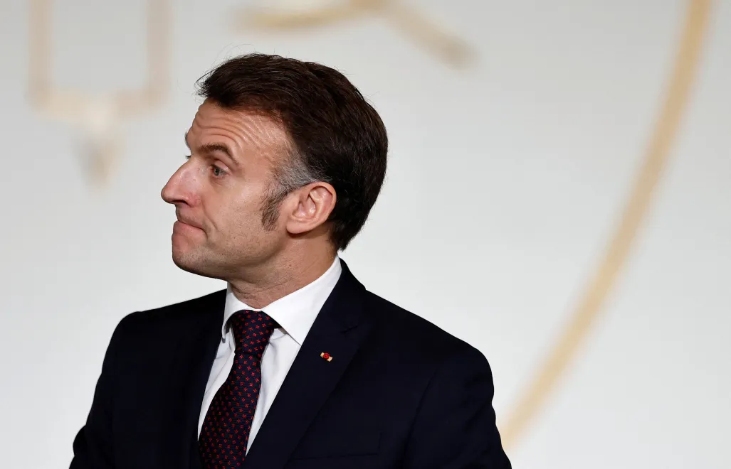 Президент Франции Эммануэль Макрон. Fot. PAP/EPA/BENOIT TESSIER / POOL