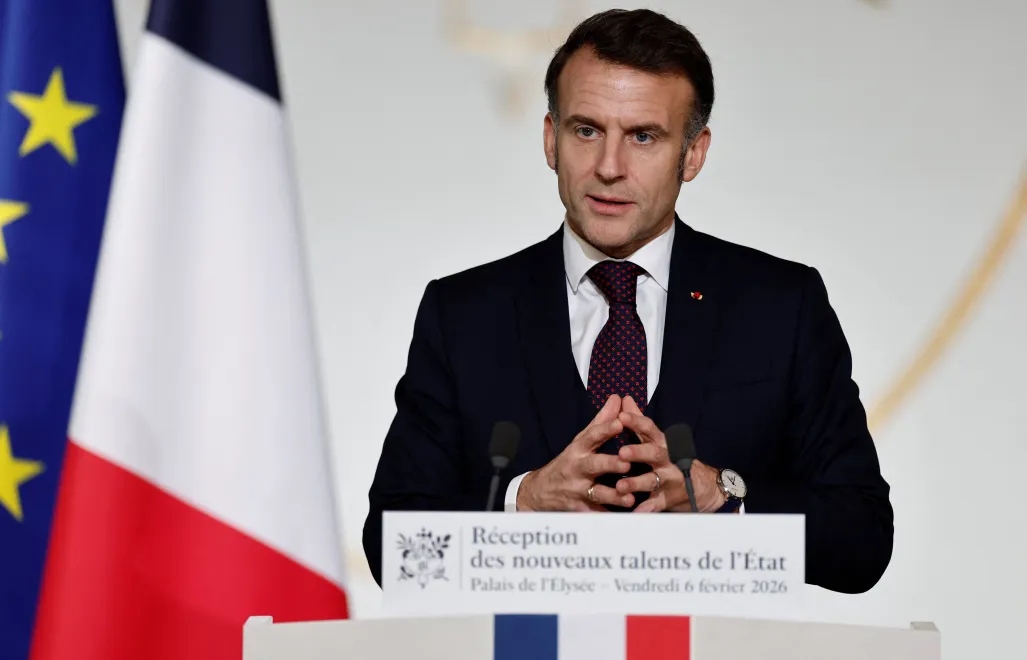 Еммануель Макрон. Fot. PAP/EPA/BENOIT TESSIER / POOL