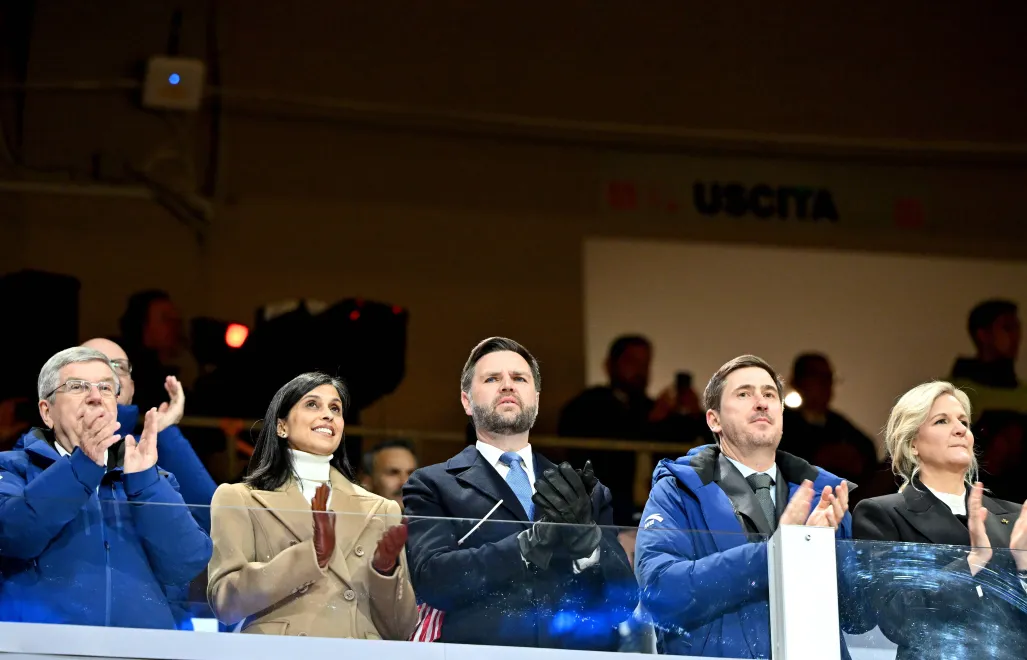 Ceremonia otwarcia Zimowych Igrzysk Olimpijskich Milano Cortina 2026 na stadionie San Siro w Mediolanie we Włoszech. Fot. EPA/PETER KNEFFEL