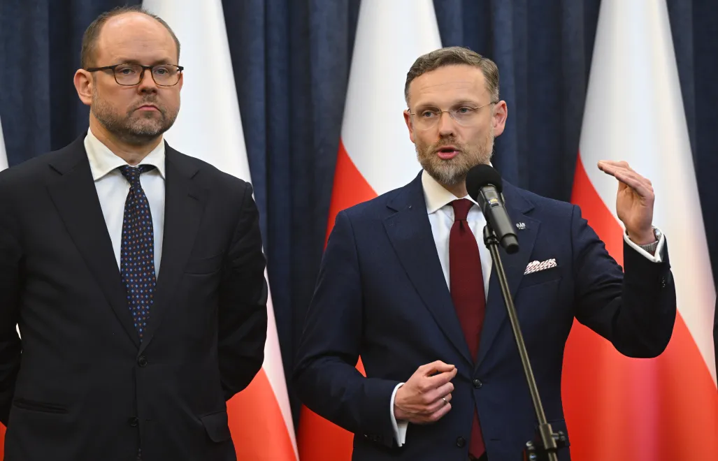 Zbigniew Bogucki i Marcin Przydacz. Fot. PAP/	Radek Pietruszka