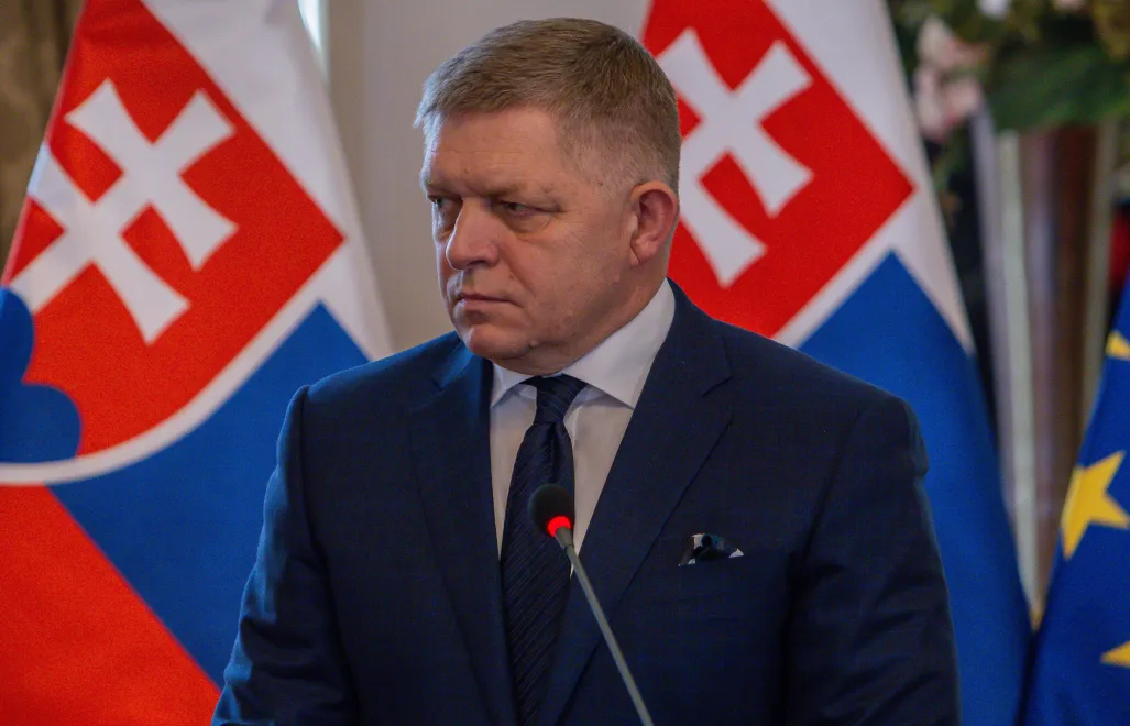 Премьер-министр Словакии Роберт Фицо. Fot. PAP/EPA/DOMINIKA KORTVELYESIOVA