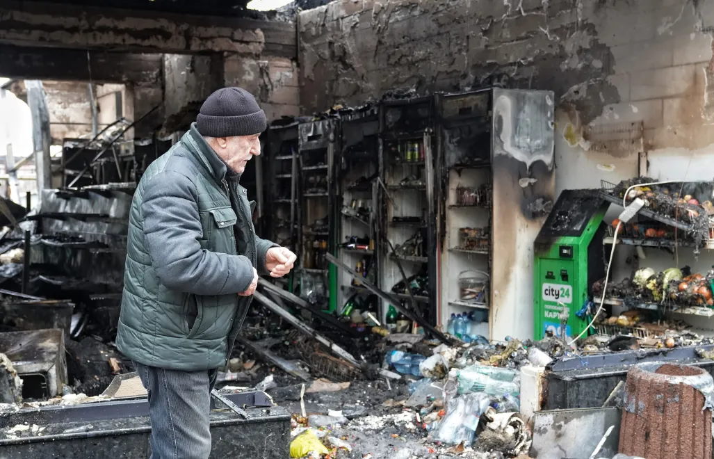 Руйнування в Одесі внаслідок російського обстрілу. Fot. PAP/Alena Solomonova