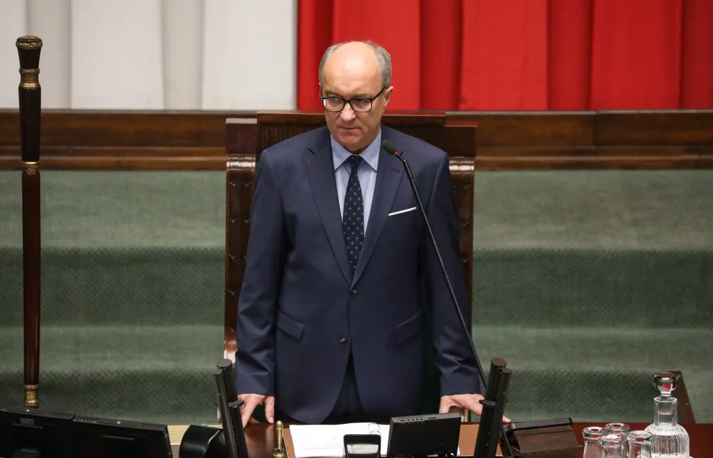 Marszałek Sejmu Włodzimierz Czarzasty na sali obrad Sejmu. Fot. PAP/Tomasz Gzell
