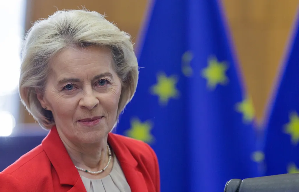 Председатель Европейской комиссии Урсула фон дер Ляйен. Fot. PAP/EPA/OLIVIER MATTHYS