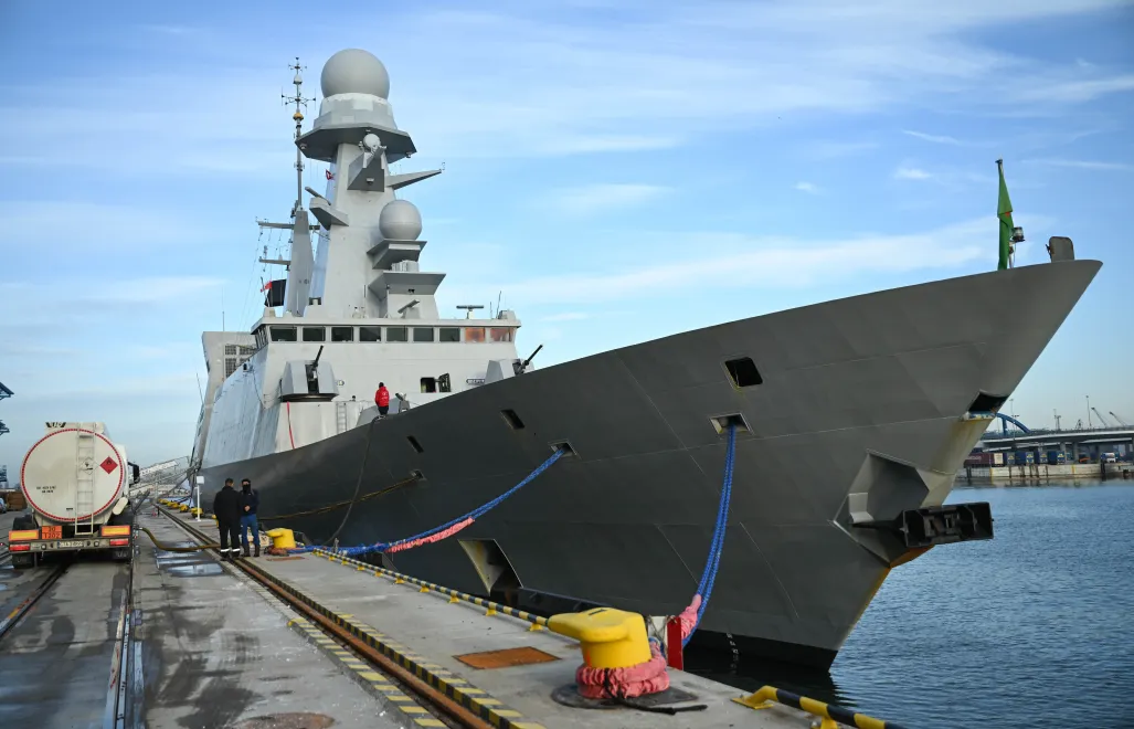 Francuska fregata obrony powietrznej „Chevalier Paul”. Fot. PAP/	Adam Warżawa