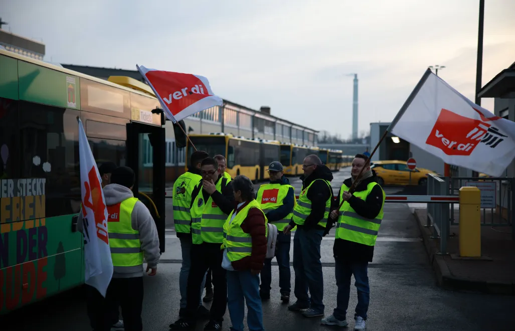 Strajki w niemieckiej komunikacji publicznej. Fot. PAP/EPA/CLEMENS BILAN
