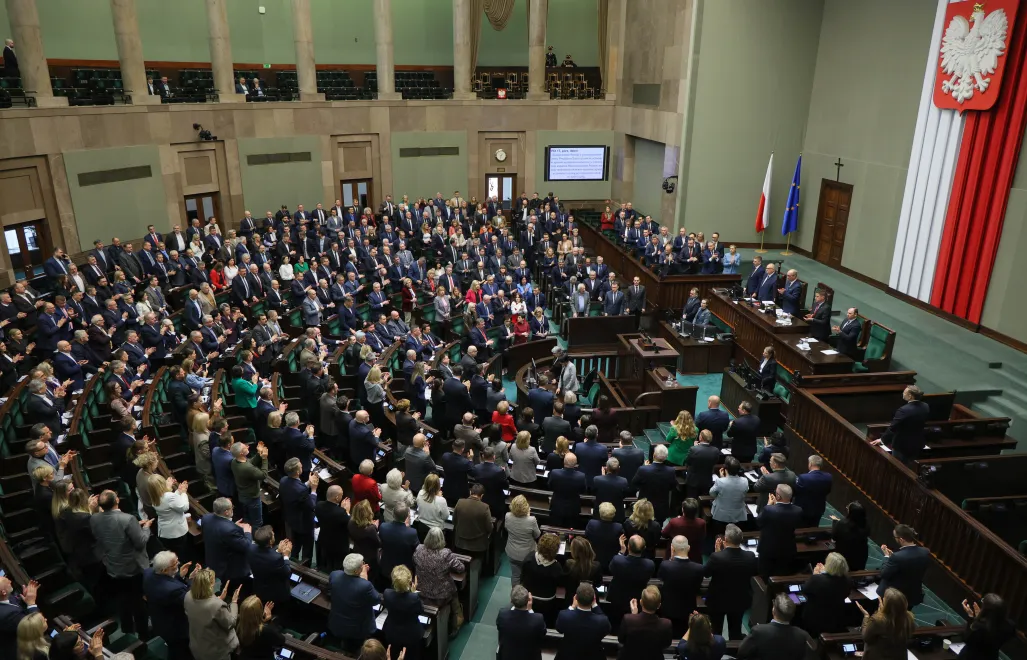Голосование законпроекта о внедрении программы перевооружения SAFE в польском Сейме. Fot. PAP/Paweł Supernak