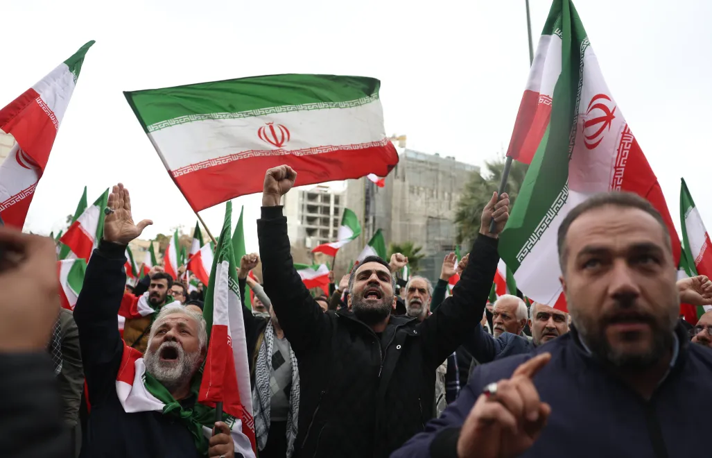 Проурядова демонстрація в Тегерані. Fot. PAP/EPA/ABEDIN TAHERKENAREH