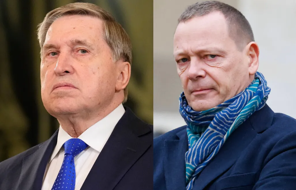 Jurij Uszatkow, Emmanuel Bonne. Fot. PAP/EPA/ALEXANDER ZEMLIANICHENKO, LUDOVIC MARIN