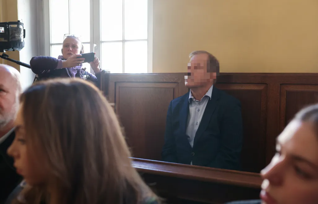  Jeden z oskarżonych Krzysztof P. w Sądzie Okręgowym w Katowicach. Fot. PAP/Art Service