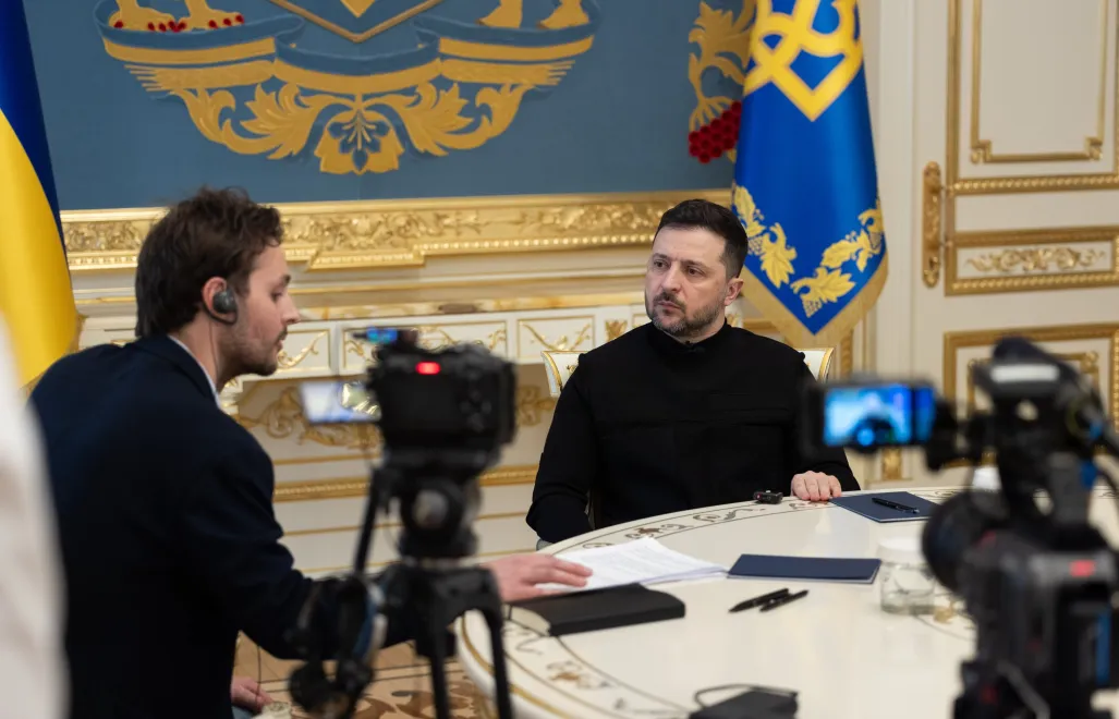 Владимир Зеленский в беседе с Le Monde. Fot. X@ZelenskyyUa