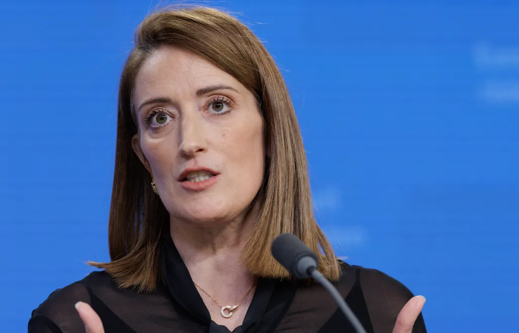 Roberta Metsola Fot. PAP/EPA/OLIVIER MATTHYS