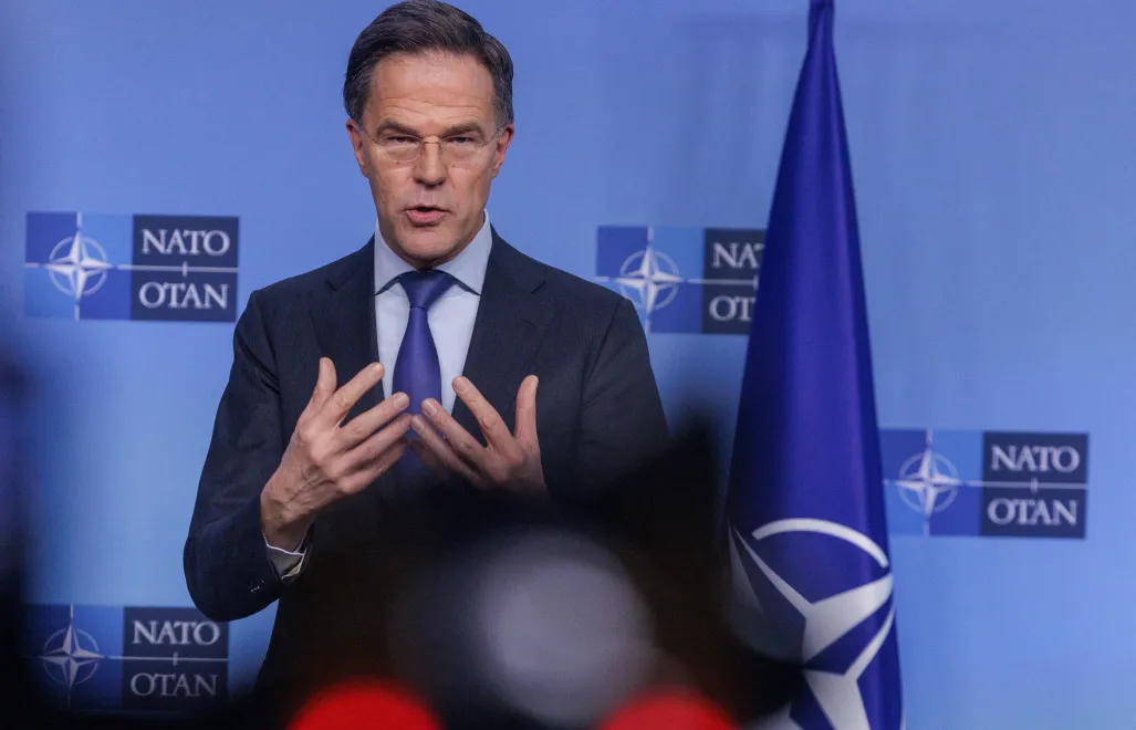 Sekretarz generalny NATO Mark Rutte. Fot. PAP/EPA/OLIVIER MATTHYS