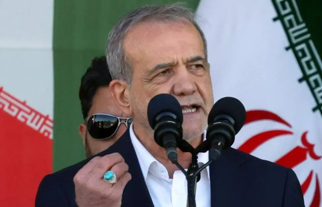 Prezydent Irany Masoud Pezeszkian. Fot. PAP/EPA / ABEDIN TAHERKENAREH