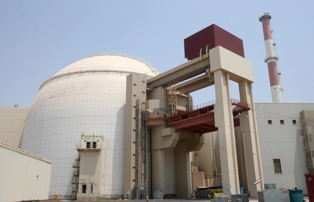 Irańska elektrownia atomowa w Buszehrze Fot. PAP/EPA/ABEDIN TAHERKENAREH