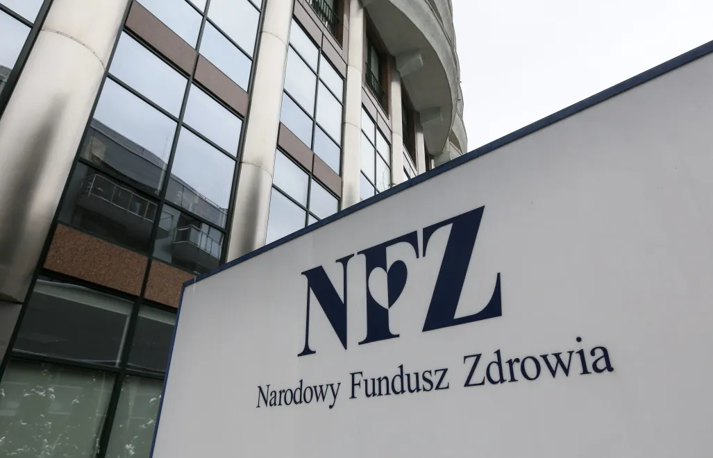 Logo NFZ Fot. PAP/Paweł Supernak