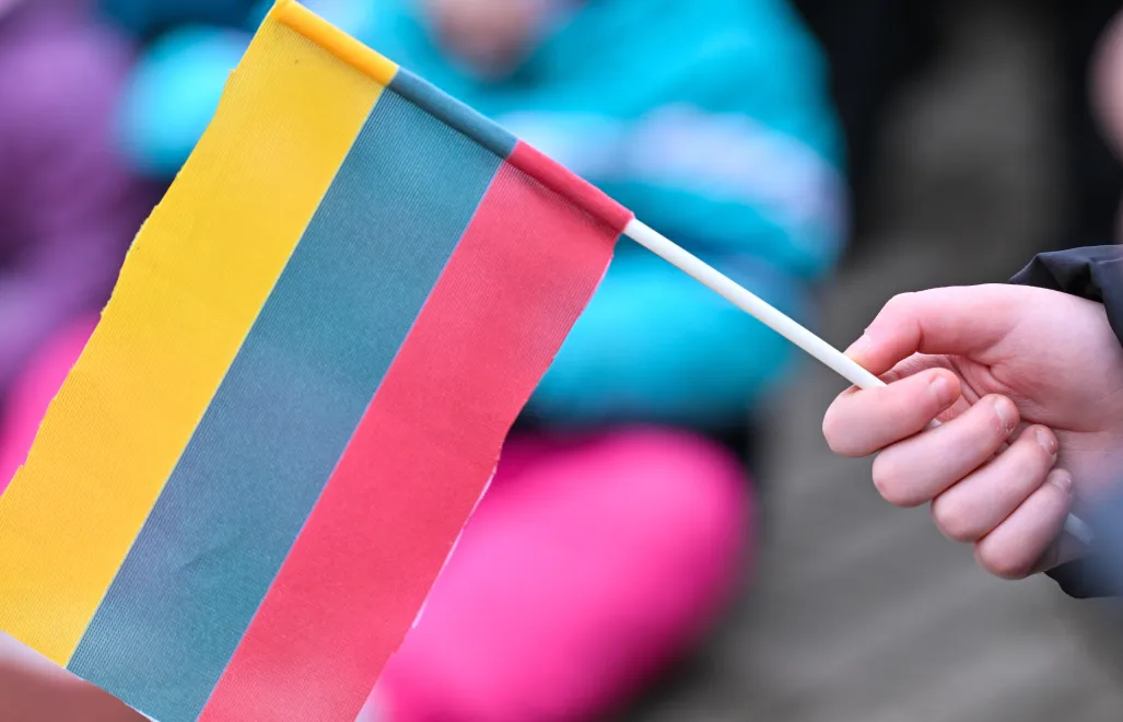 Литовський прапор Fot. PAP/Valdemar Doveiko