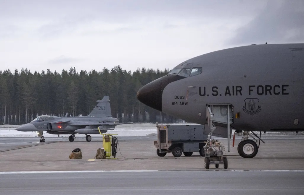 Самолёт КС-135 ВВС США. Фотоиллюстрация. Fot. PAP/EPA/Anders Wiklund