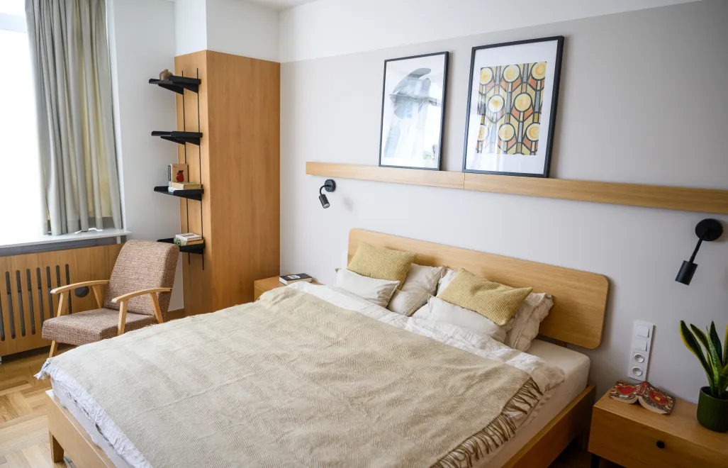 Sypialnia w mieszkaniu Fot. PAP/Jakub Kaczmarczyk